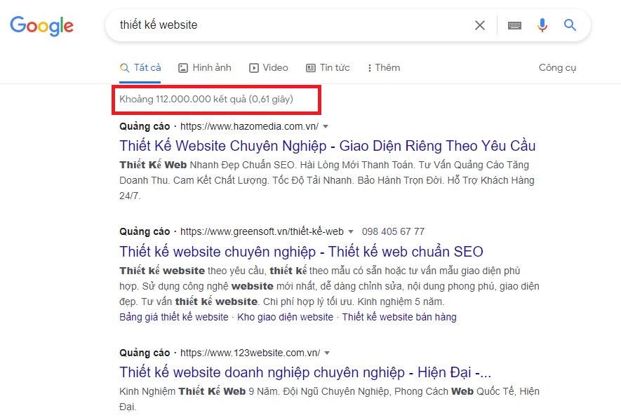 Mức độ cạnh tranh thị trường thiết kế website tại Việt Nam