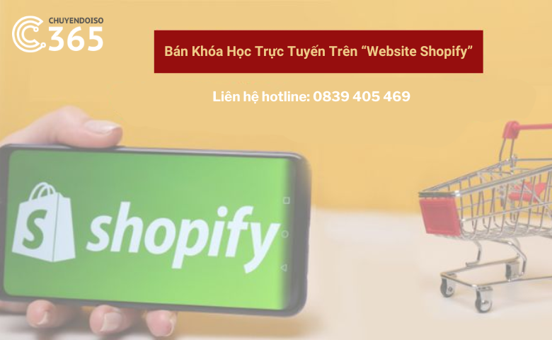 Thiết kế website Shopify bán khóa học trực tuyến