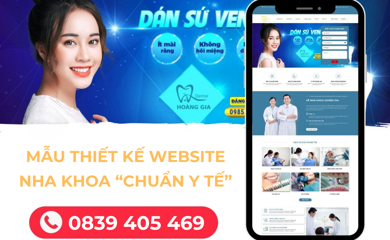 Giao diện website nha khoa chuẩn y tế