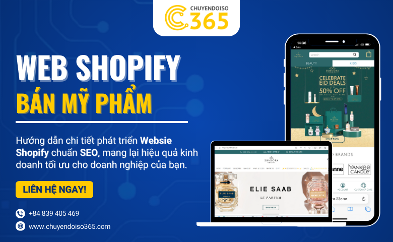 Hướng Dẫn Thiết Kế Web Shopify Bán Mỹ Phẩm Chuẩn SEO