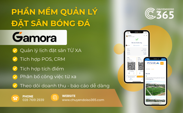 Phần mềm quản lý sân bóng GAMORA