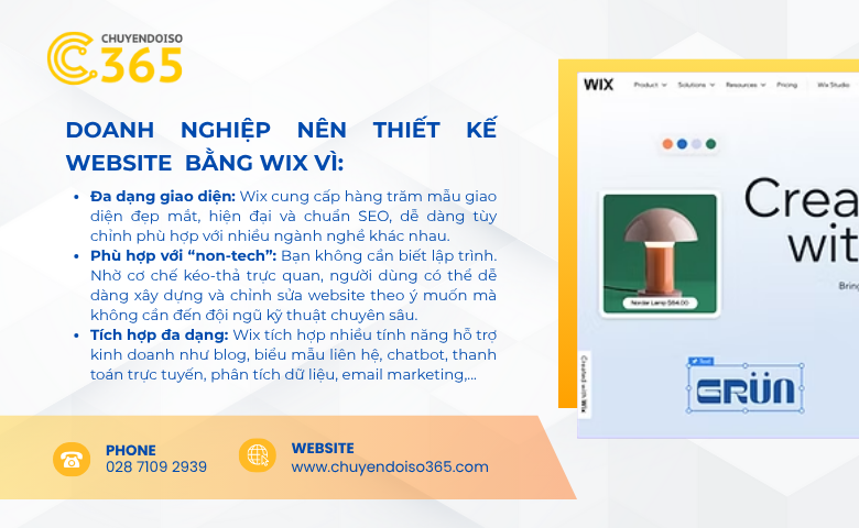 Vì sao nên thiết kế website doanh nghiệp bằng Wix?