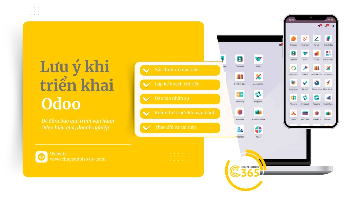Lưu ý khi sử dụng Odoo